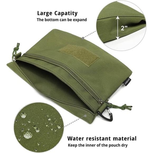 Tactical Carry On Zipper Pouch, Toiletry Bag Packing Sack Cosmetic Kit Makeup - Picture 3 of 6